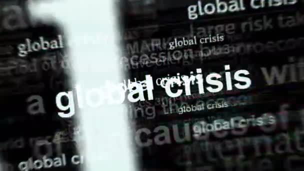 Główne Wiadomości Międzynarodowych Mediach Globalnej Gospodarce Kryzysowej Załamaniu Rynku Działalności — Wideo stockowe