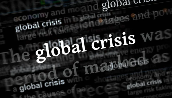 Notizie Prima Pagina Sui Media Internazionali Con Crisi Economica Globale — Foto Stock