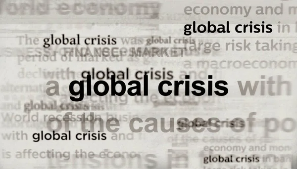Legfrissebb Hírek Nemzetközi Médiában Globális Válsággazdasággal Piaci Üzleti Összeomlással Absztrakt — Stock Fotó