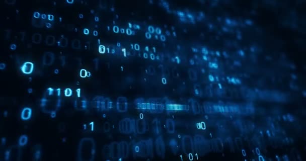 Tecnologia Digital Fundo Computador Ciência Segurança Cibernética Código Dados Comunicação — Vídeo de Stock