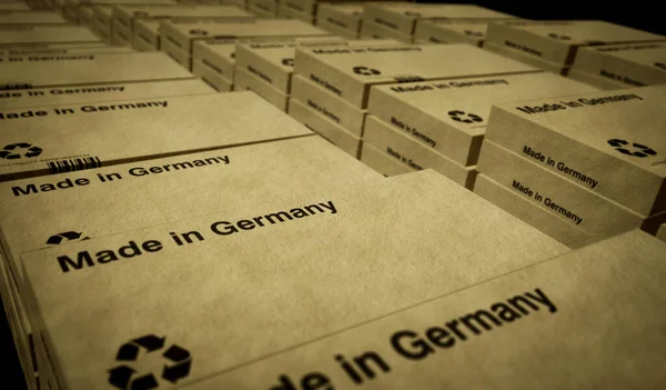 Gemaakt Duitsland Box Productielijn Productie Levering Product Fabriek Import Export — Stockfoto