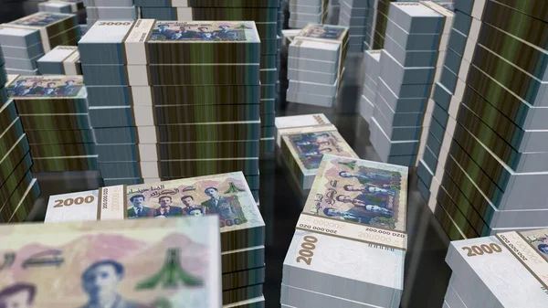 Alžírsko Dinár Peníze Balení Ilustrace Hromádky Bankovek Dzd Koncepce Financí — Stock fotografie