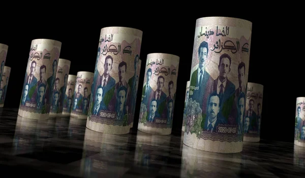 Algeria Money Roll Ілюстрація Dzd Увімкнув Банкноту Концепція Фінансів Готівки — стокове фото
