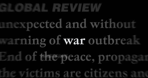 Uluslararası Medyada Savaş Salgını Askeri Saldırıyla Ilgili Manşet Haberleri Ekranlarda — Stok video