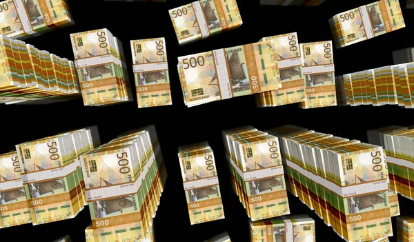 Noorse Krone Money Pack Illustratie Bekijken Bundelstapels Bankbiljetten Concept Van — Stockfoto