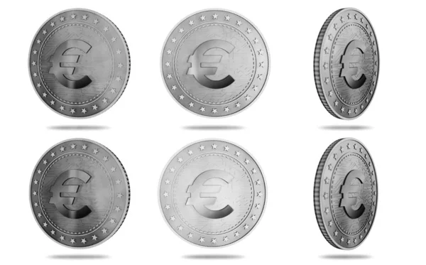 Euro Eur Valuta Symbol Isolerad Guldmynt Grön Skärm Bakgrund Abstrakt — Stockfoto