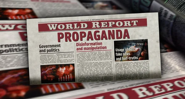 Propaganda Fake News Manipolazione Disinformazione Stampa Giornali Concetto Astratto Stampa — Foto Stock