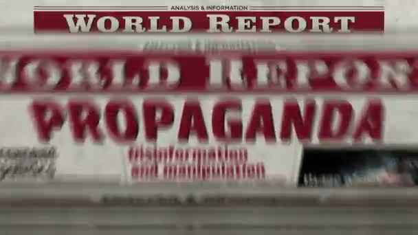 Propaganda Ştirile False Manipularea Dezinformarea Cotidianului Conceptul Abstract Retro Redare — Videoclip de stoc