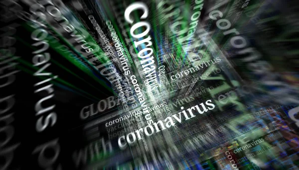 Nieuws Internationale Media Met Coronavirus Hevige Epidemie Crisis Abstract Concept — Stockfoto