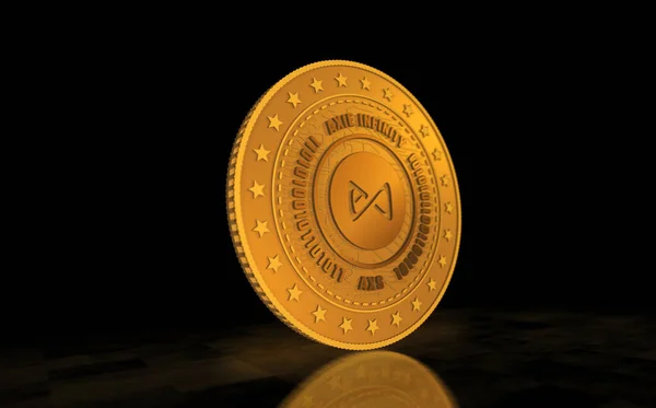 Axie Axs Infinité Jeu Crypto Monnaie Symbole Pièce Sur Fond — Photo