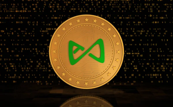 Axie Axs Infinité Jeu Crypto Monnaie Symbole Pièce Sur Fond — Photo