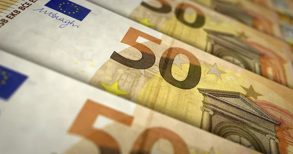 Euro Moneta Stampa Illustrazione Stampa Banconote Euro Concetto Finanza Cassa — Foto Stock