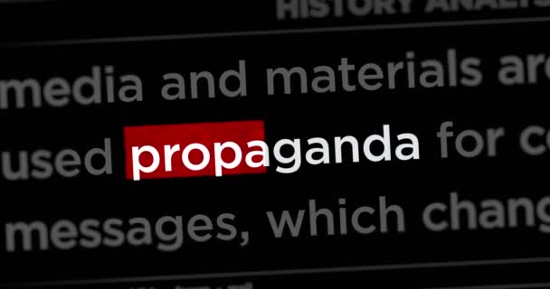 Títulos Noticias Través Medios Web Internacionales Con Búsqueda Propaganda Desinformación — Vídeo de stock