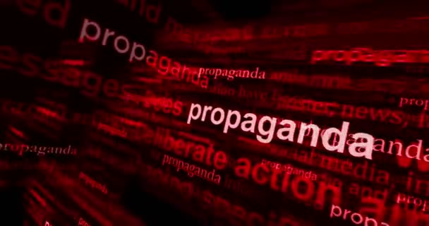 Rubriknyheter Internationella Medier Med Propaganda Desinformation Och Manipulation Abstrakt Begrepp — Stockvideo