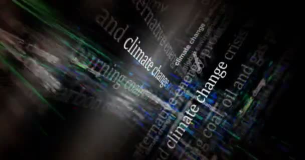 Nagłówki Wiadomości Międzynarodowych Mediach Globalnym Ociepleniem Klimatu Abstrakcyjna Koncepcja Wyświetla — Wideo stockowe