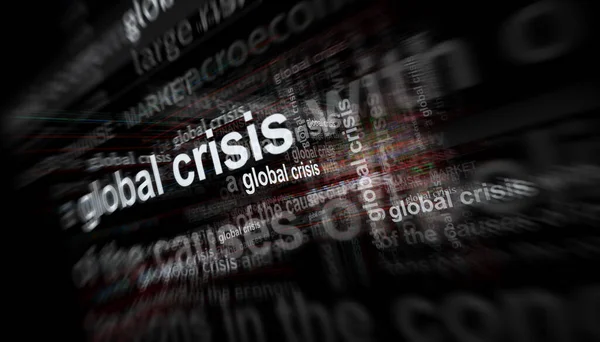 Headline Nieuws Internationale Media Met Wereldwijde Crisis Economie Markt Business — Stockfoto