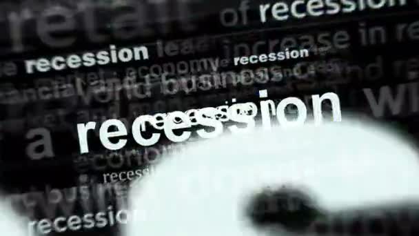 Titular Noticias Los Medios Internacionales Con Recesión Crisis Mercado Economía — Vídeo de stock