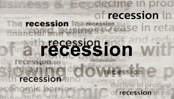 Headline News International Media Recession Market Crisis Economy Business Crash — Stock Photo, Image