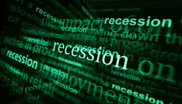 Titular Noticias Los Medios Internacionales Con Recesión Crisis Mercado Economía — Foto de Stock