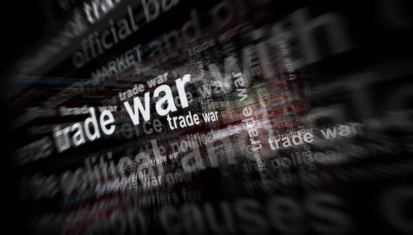 Une Des Médias Internationaux Avec Trade War Import Export Tax — Photo
