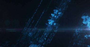 5G yüksek hızlı cep telefonu iletişimi ve iot ağ sembolü soyut siber kavram. Dijital teknoloji arka planı pürüzsüz ve döngüsel dinamik 3D animasyon.