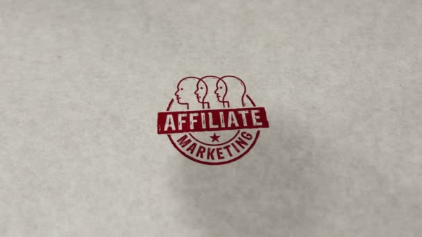 Affiliate Marketing Targeted Advertisement Symbol Stamp Loopable Seamless Animation Hand — Stock Video