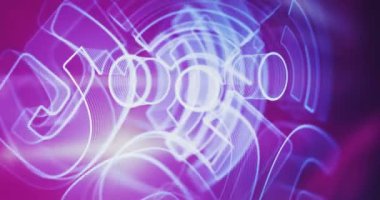 5G yüksek hızlı cep telefonu iletişimi ve iot ağ hattı sembolü döngüsel arkaplan. Siber teknoloji soyut konsept simgesi pürüzsüz ve döngülü basit canlandırma.