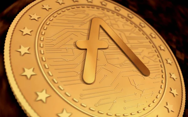 Altcoin Kripto Para Sembolü Yeşil Ekran Arka Planında Altın Sikke — Stok fotoğraf