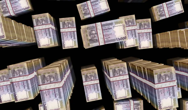 Bangladesi Taka Pénzcsomag Illusztráció Bdt Bankjegykötegek Finanszírozás Készpénz Gazdasági Válság — Stock Fotó