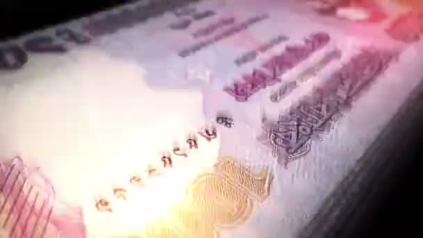Μπαγκλαντές Taka Μετράνε Χρήματα Τραπεζογραμμάτια Bdt Γρήγορη Σημείωση Μετρητών Μετράνε — Αρχείο Βίντεο