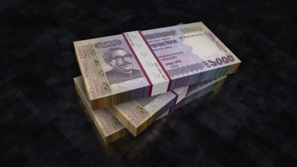 Bangladeshi Taka Money Pile Pack Concept Background Economy