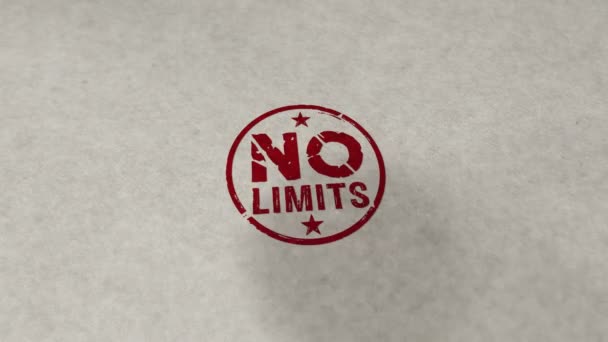 Limits Stamp Loopable Seamless Animacja Uderzenie Dłoń Wolność Pokonywanie Ograniczeń — Wideo stockowe