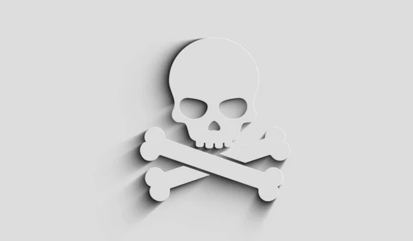 Skull Pirate Online Cyberattack Hack Threat Breach Security Symbol Natural — Stock Photo, Image