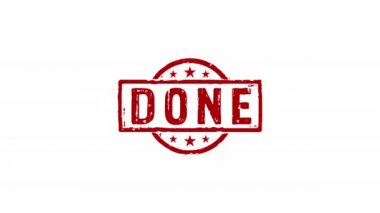 Damgalama ve damgalama sembolü etkisi izole edilmiş animasyon. Görev tamamlandı ve 3 boyutlu tasarlanmış konsept oluşturuldu. Alfa mat kanalı.