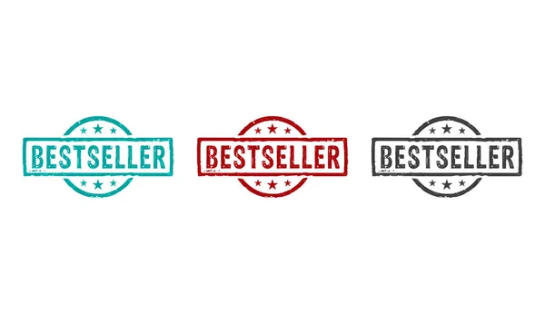 Bestseller Stamp Icons Few Color Versions Consumer Choice Recommended Purchase — ストック写真