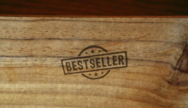 Печать Бестселлера Отпечатанная Деревянной Коробке Выбор Потребителя Рекомендуемая Концепция Покупки — стоковое фото