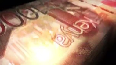 Kenya Şilini 'nin para sayımı. KES banknotları. Hızlı para sayım makro döngüsü. İş ve ekonomi döngüsel ve kusursuz bir kavram. Kenya 'da ekonomi ve iş.