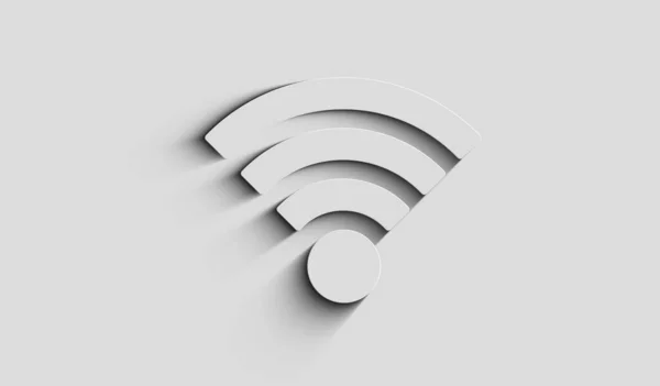 Wifi Mobilní Komunikace Bezdrátová Síť Technologie Symbol Přirozeným Stínem Ikona — Stock fotografie