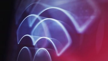 Wifi mobil iletişim ve kablosuz ağ teknolojisi sembolü soyut dijital kavram. Siber arkaplan pürüzsüz ve döngülü 3d canlandırması.