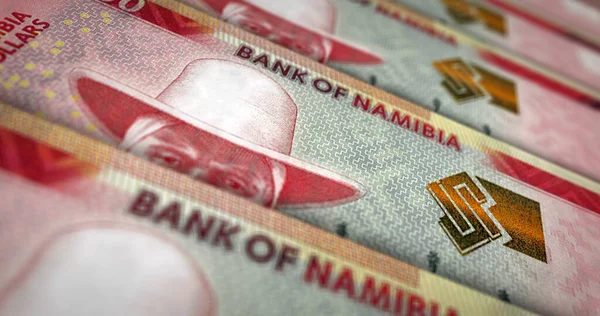 Namibian Dollar Money Printing Illustration Nad Banknote Print Concept Finance — ストック写真