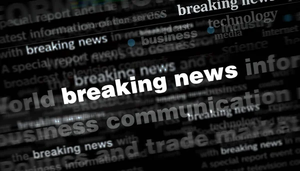 Headline News International Media Breaking News Information Abstract Concept News — Stock Fotó