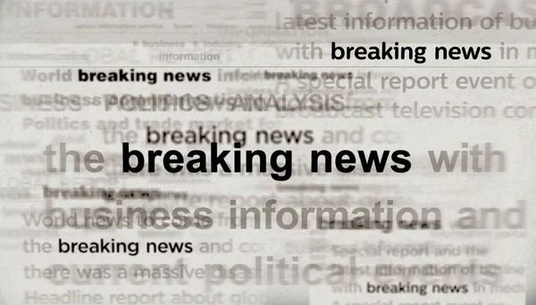 Headline News International Media Breaking News Information Abstract Concept News — Stock Photo, Image