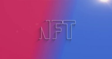 Finansal olmayan NFT Token ve doğal gölgeli dijital koleksiyon sembolleri. Siber teknoloji ikonu döngülenebilir ve kusursuz soyut konsept. 3D ışık ve gölge nesne.