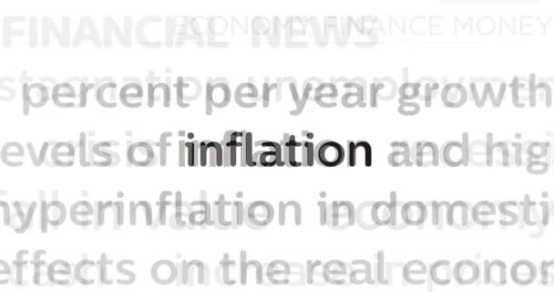 Headline News International Media Inflation Crisis Economy Business Recession Abstract — Αρχείο Βίντεο