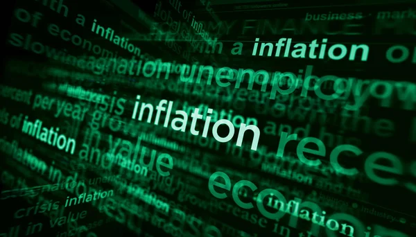 Headline News International Media Inflation Crisis Economy Business Recession Abstract — 스톡 사진