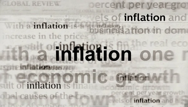 Headline News International Media Inflation Crisis Economy Business Recession Abstract — ストック写真