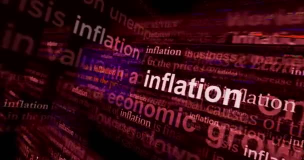 Headline News International Media Inflation Crisis Economy Business Recession Abstract — Stock video
