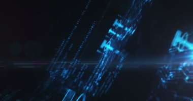 Bağlı durağan para engelleme zinciri kripto para birimi ve USDT dijital para sembolü soyut siber konsept. Dijital teknoloji arka planı pürüzsüz ve döngüsel dinamik 3D animasyon.