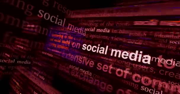 Wiadomości Mediach Międzynarodowych Mediami Społecznościowymi Osobistą Siecią Komunikacyjną Abstrakcyjna Koncepcja — Wideo stockowe