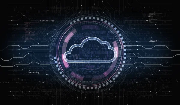 Хмарні Обчислення Онлайн Сховище Інтернет Сервер Символізують Цифрову Концепцію Мережа — стокове фото